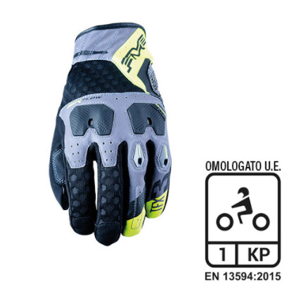 Guanti FIVE touring/adventure TFX-3 AIRFLOW Grey/Fluo