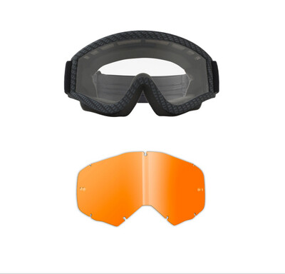 Mascherina CROSS OAKLEY L-FRAME + LENTE A SPECCHIO ARANCIO