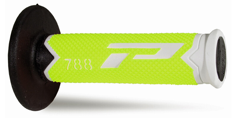 COPPIA MANOPOLE FUORISTRADA PROGRIP SERIE 788 GIALLO/BIANCO/NERO