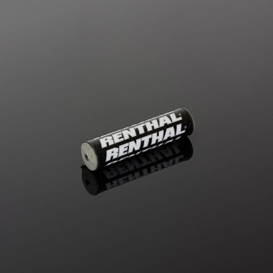 PARACOLPI MANUBRIO RENTHAL P216 8.5&quot; SX BAR PAD NERO/BIANCO/ARGENTO (210mm)