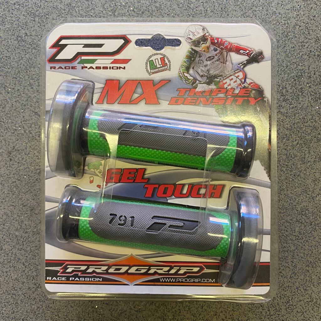 COPPIA MANOPOLE FUORISTRADA PROGRIP SERIE 791 VERDE/GRIGIO/NERO