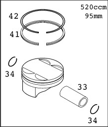 PISTONE ORIGINALE KTM EXC 520 - EXC 525 art. 590.30.007.000 II maggiorazione