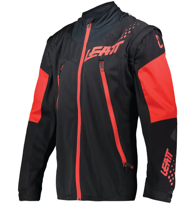 LEATT Giacca Moto 4.5 Lite ultra leggera e impermeabile con maniche rimovibili ROSSA