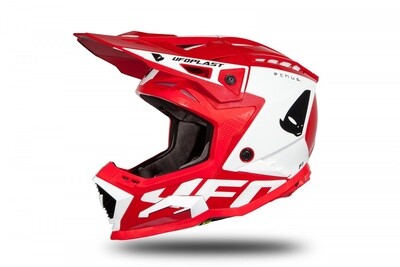 CASCO MOTOCROSS UFO ECHUS ROSSO-BIANCO art. HE170 CASCO MOTOCROSS UFO ECHUS ROSSO-BIANCO art. HE170