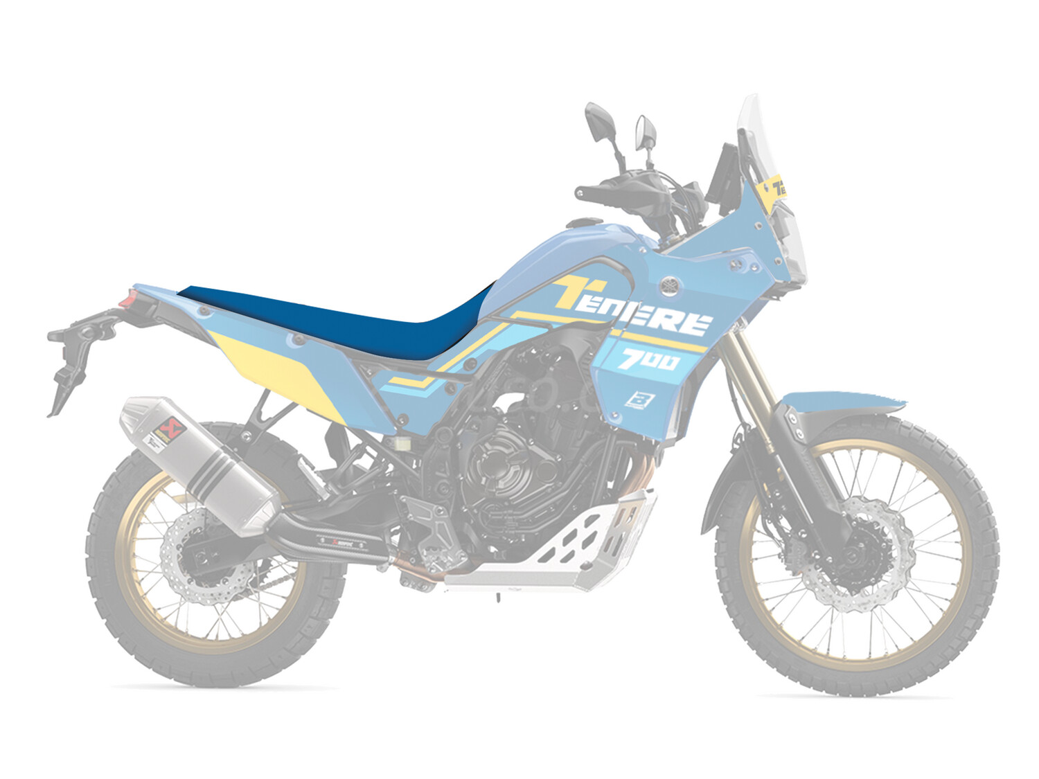 COPERTINA PER SELLA STANDARD (due pezzi) YAMAHA RALLY RAID &quot;BLUE LINE&quot; art. 1254/01