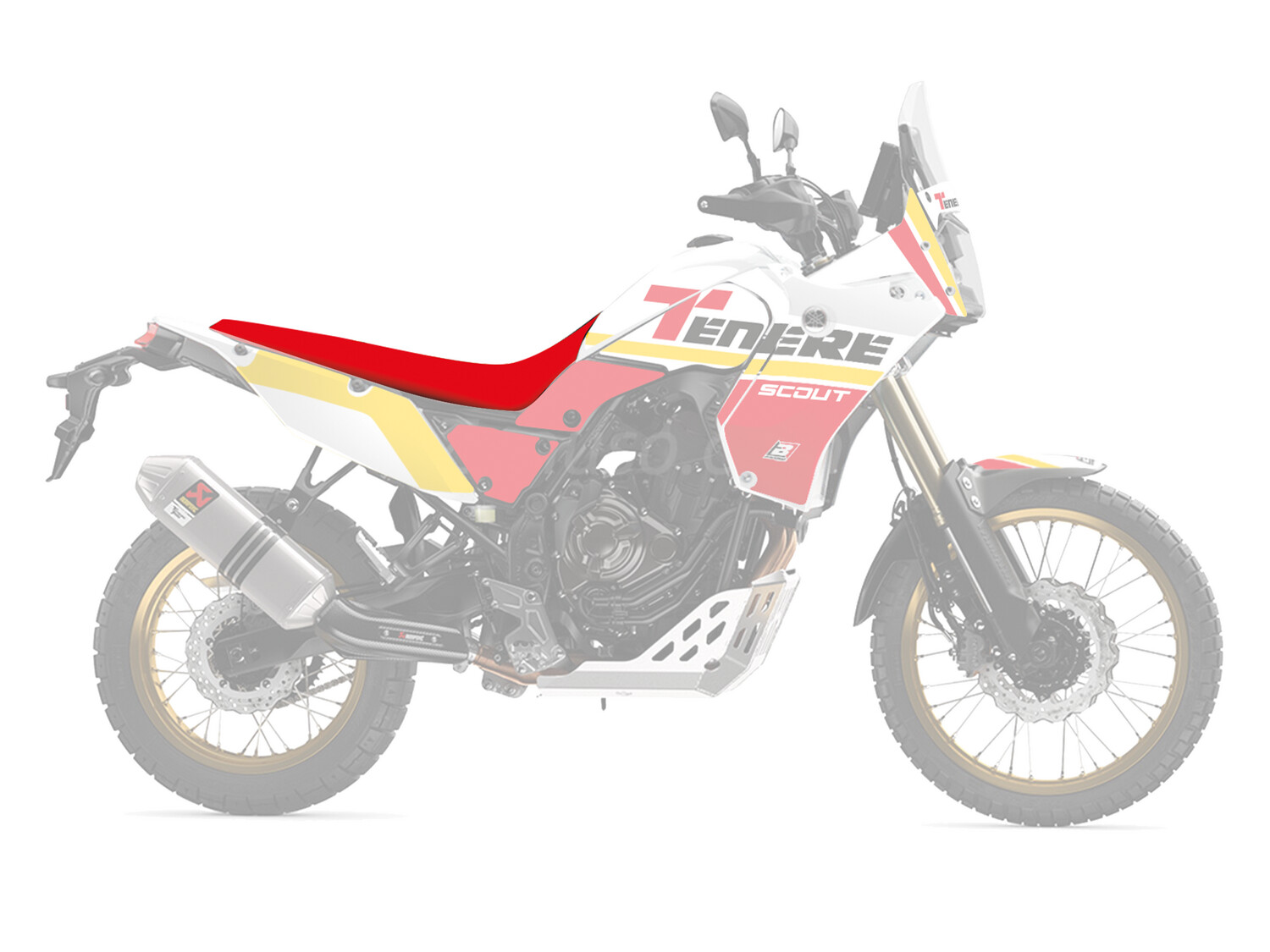COPERTINA PER SELLA STANDARD (due pezzi) YAMAHA RALLY RAID &quot;WHITE LINE&quot; art. 1254/02