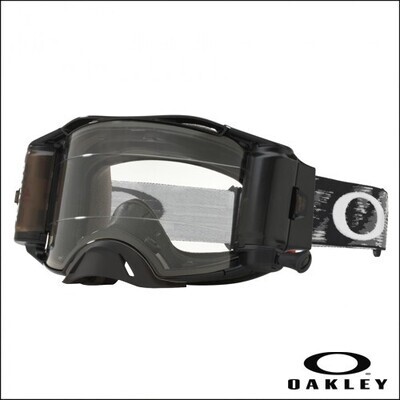 Mascherina CROSS OAKLEY AIRBRAKE MX Race Ready Jet BLACK SPEED con ROLL-OFF art. 57-989