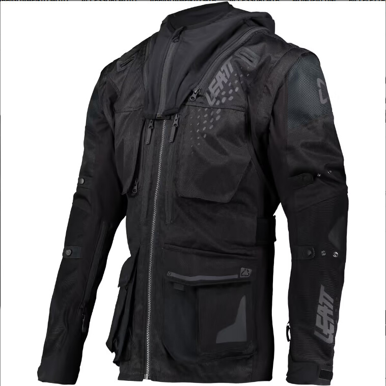 LEATT Giacca Moto 5.5 Enduro ventilata e resistente all&#39;acqua e allo sporco NERA