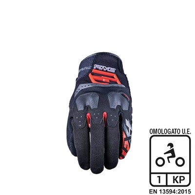 Guanti FIVE touring/adventure TFX-3 Black/Red Guanti FIVE touring/adventure TFX-3 Black/Red