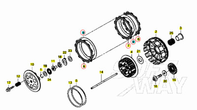 FRIZIONE COMPLETA ORIGINALE HONDA CRF 450 2017/2020 FRIZIONE COMPLETA ORIGINALE HONDA CRF 450 2017/2020