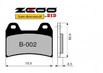 COPPIA PASTIGLIE FRENO ZCOO mod. B 002 EX C