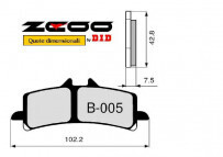 COPPIA PASTIGLIE FRENO ZCOO mod. B 005 EX C