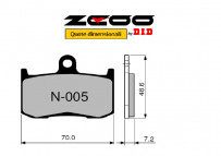COPPIA PASTIGLIE FRENO ZCOO mod. N 005 EX C