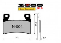 COPPIA PASTIGLIE FRENO ZCOO mod. N 004 EX C