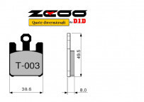 COPPIA PASTIGLIE FRENO ZCOO mod. T 003 EX