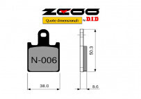 COPPIA PASTIGLIE FRENO ZCOO mod. N 006 EX