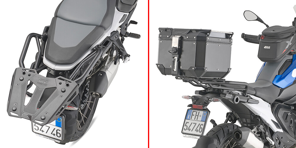 Attacco posteriore Givi SR5143 per BMW R 1300 GS, specifico per bauletto Monokey, MONTA SOLO in sostituzione al portapacchi originale opzionale BMW