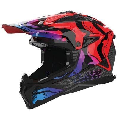 CASCO LS2 CROSS MX708 FAST II col. WASH RED ECE 22.06