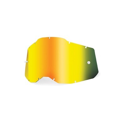 Lente di ricambio a SPECCHIO ORO per 100% RACE CRAFT 2 - ACCURI 2 - STRATA 2