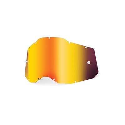 Lente di ricambio a SPECCHIO ROSSA per 100% RACE CRAFT 2 - ACCURI 2 - STRATA 2