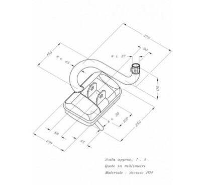 MARMITTA SITO per VESPA PX art. 0231