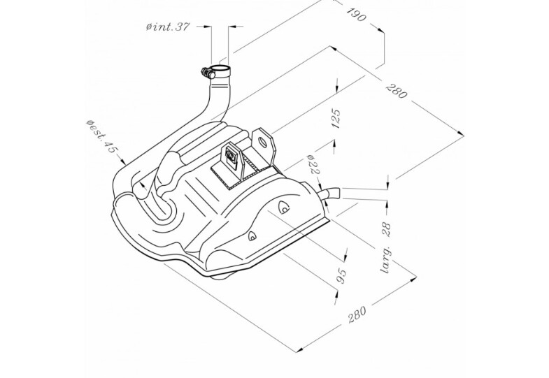 MARMITTA SITO SITOPLUS per VESPA PX art. 0254