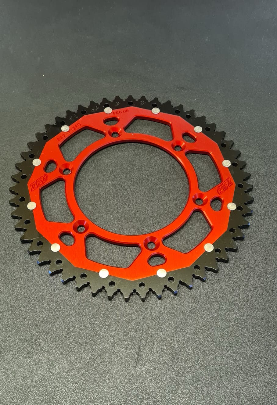 CORONA ZF DUAL ROSSA in ergal/acciaio per KOVE 450 RALLY / RALLY PRO