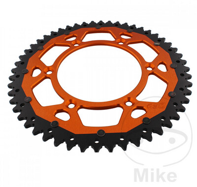 CORONA ZF DUAL ARANCIO in ergal/acciaio per KOVE 450 RALLY / RALLY PRO
