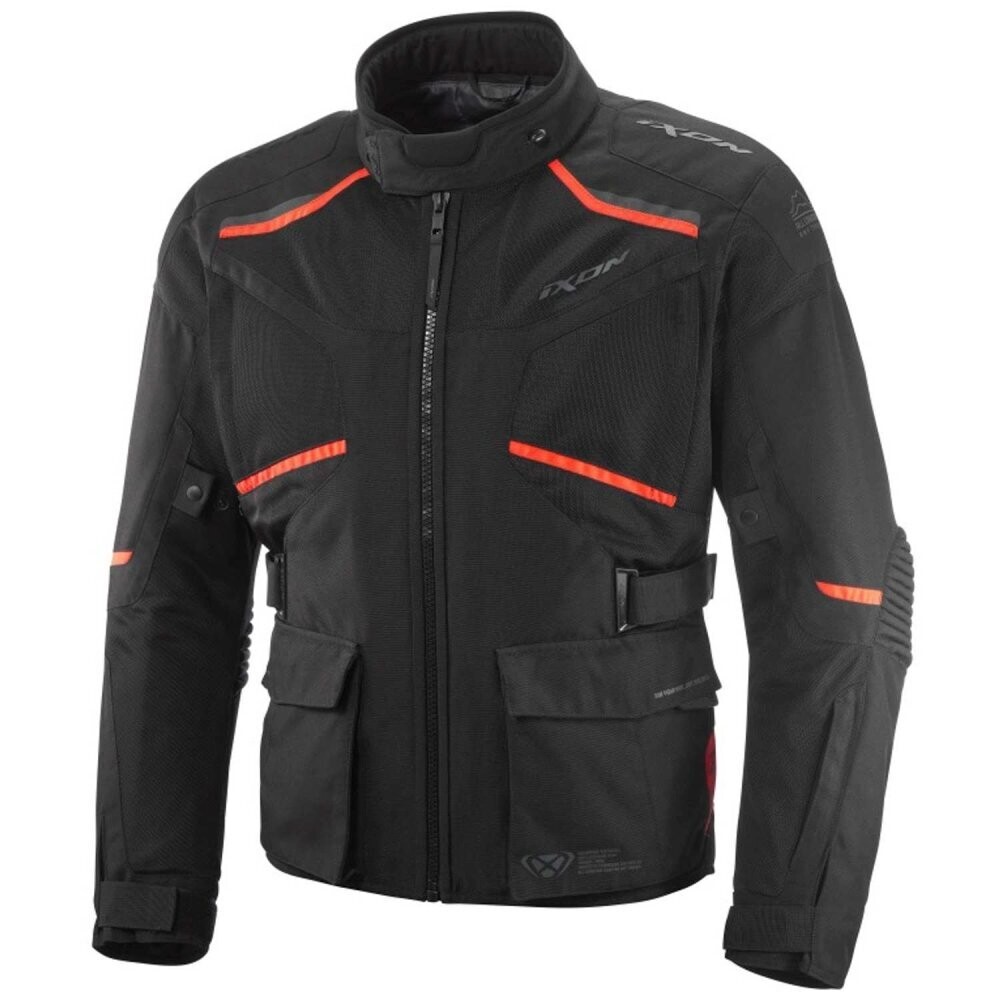 Giacca IXON MIDGARD AIR UOMO C col. BLACK - RED in TAGLIE CONFORMATE