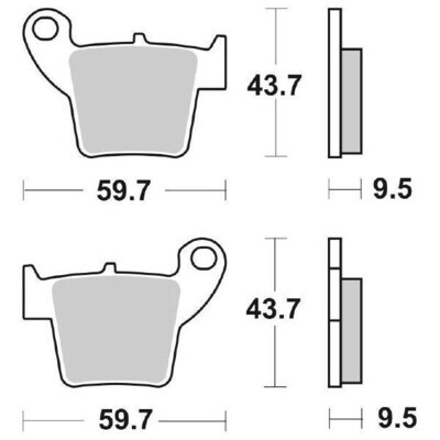 PASTIGLIE POSTERIORI CERAMIC per KOVE 450 RALLY / RALLY PRO e MX / MX ENDURO 250 e 450