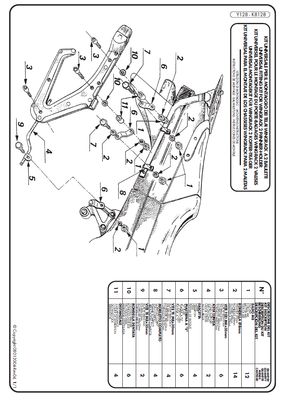 Y128 - KIT UNIVERSALE PER IL MONTAGGIO DEL WINGRACK A 2 BAULETTI