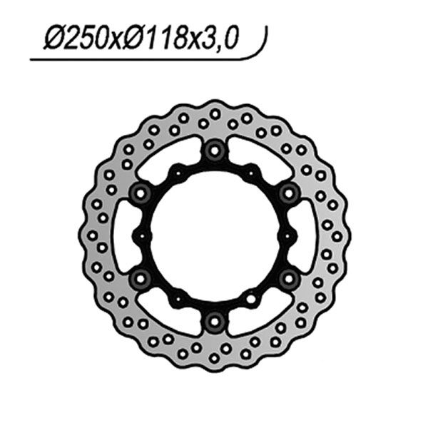 DISCO FRENO FLOTTANTE WAVE ANTERIORE per SUZUKI DR e YAMAHA YZ/YZF