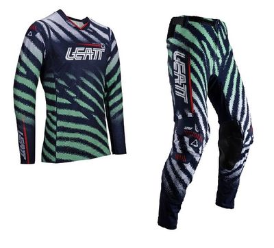 COMPLETO MAGLIA LEATT 5.5 ULTRAWELD MATCHA + PANTALONE LEATT 5.5 I.K.S. MATCHA