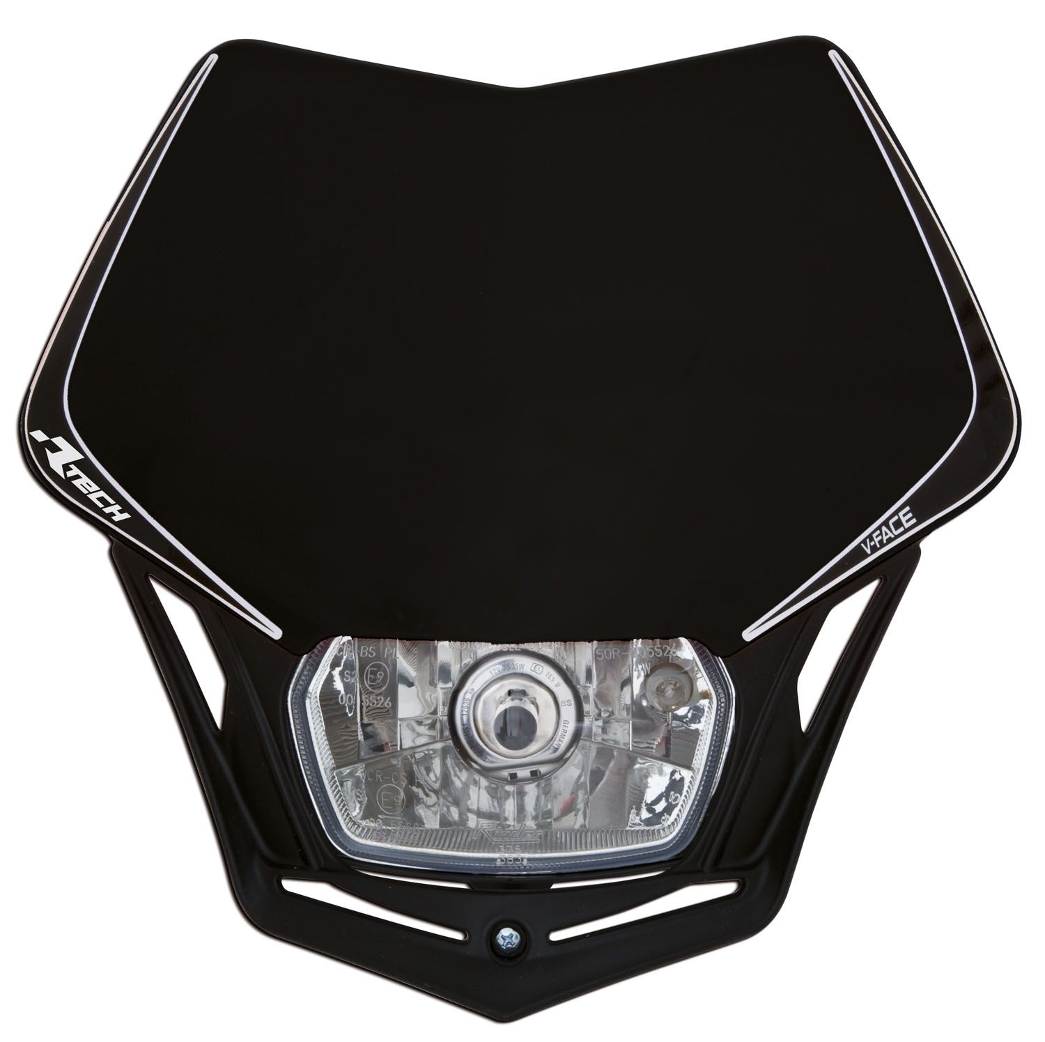 Mascherina RACETECH mod. V-FACE nera/nera