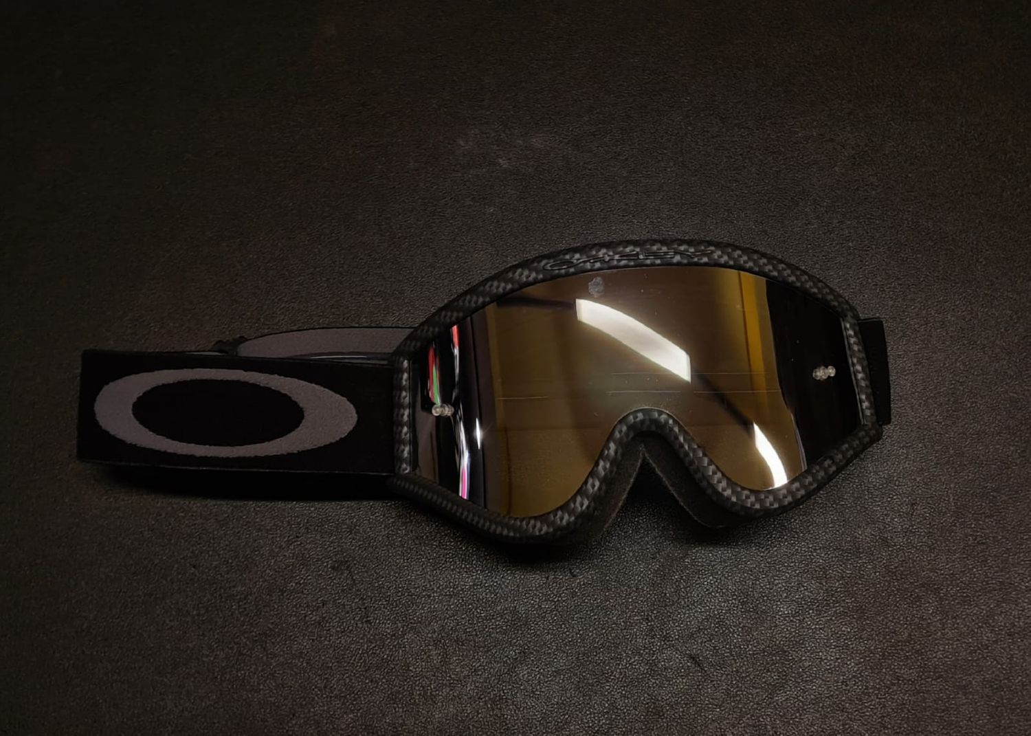 Mascherina CROSS OAKLEY L-FRAME + LENTE A SPECCHIO BIANCA