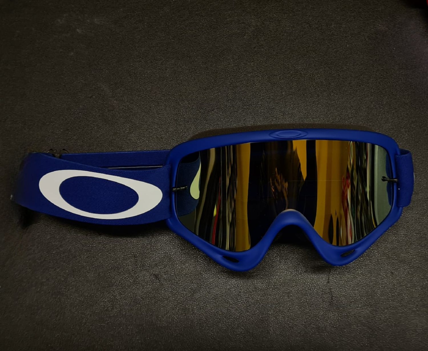 Mascherina CROSS OAKLEY O-FRAME MX BLUE - Lente Gold Iridium