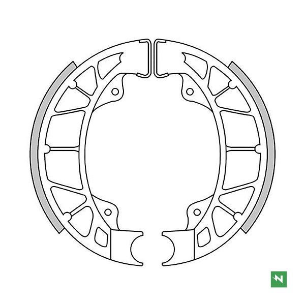 COPPIA GANASCE FRENO NEWFREN per APRILIA, PIAGGIO e GILERA mod. GF0261