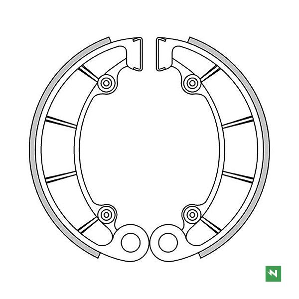 COPPIA GANASCE FRENO NEWFREN per HONDA e KAWASAKI mod. GF1232