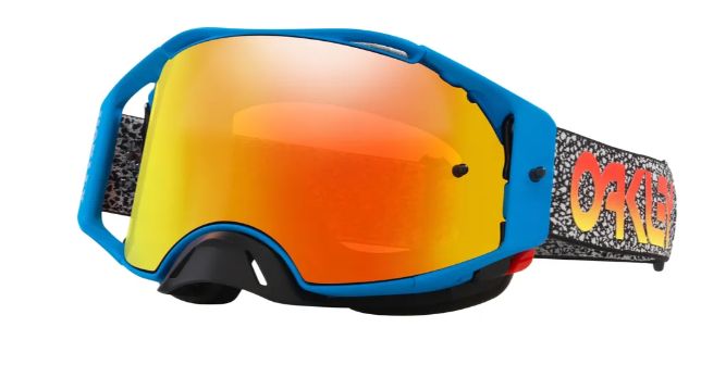 Mascherina CROSS OAKLEY AIRBRAKE BLUE CRACKLE LENS FIRE IRIDIUM 7046-E3