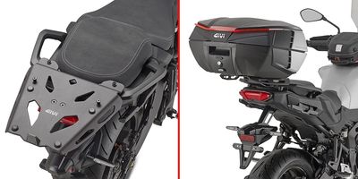 Attacco posteriore Givi SRA2171 per Yamaha Tracer 9 25, specifico per bauletto Monokey, anodizzato nero
