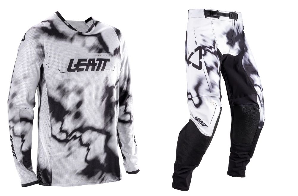 COMPLETO MAGLIA LEATT 4.5 LITE WHITE + PANTALONE LEATT 4.5 WHITE