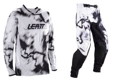 COMPLETO MAGLIA LEATT 4.5 LITE WHITE + PANTALONE LEATT 4.5 WHITE