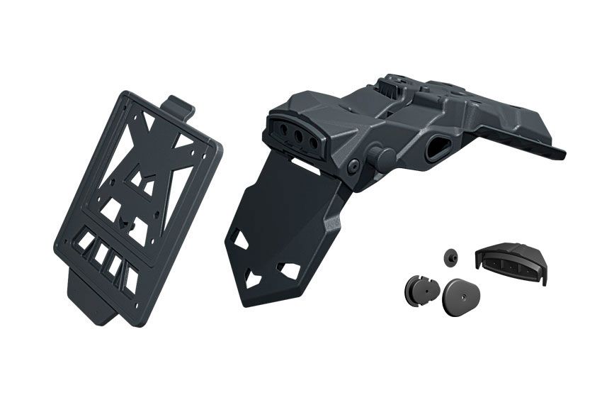 Porta-targa REGOLABILE completo RACETECH mod. INTEGRA per YAMAHA TENERE' 700