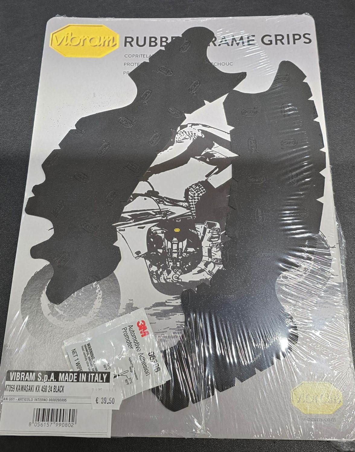 PARATELAIO VIBRAM per KAWASAKI KX 250 F e KX 450 F 2024/2026 colore NERO