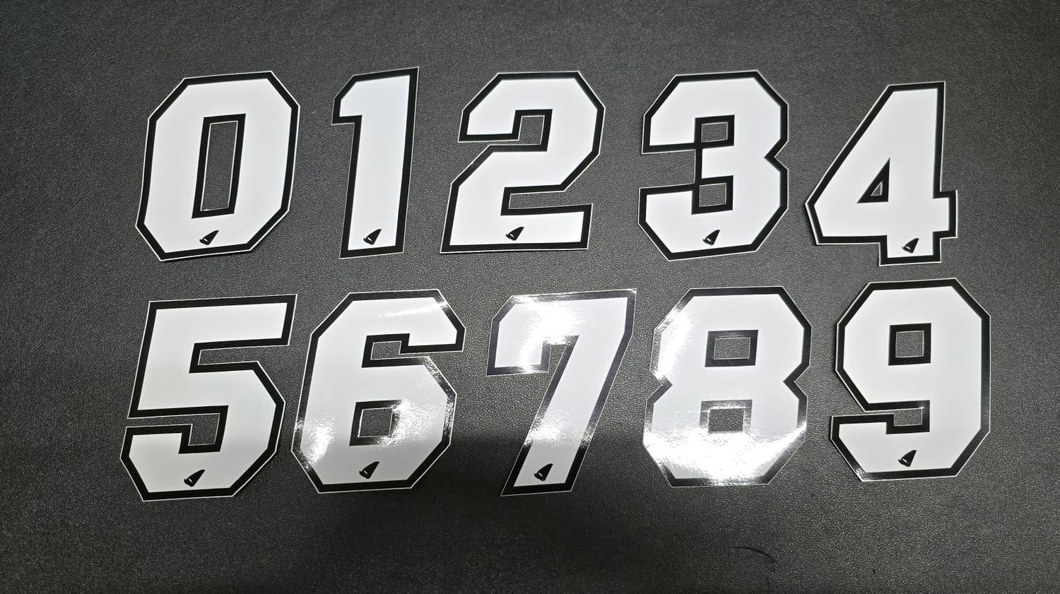 NUMERO ADESIVO da GARA UFO BIANCO