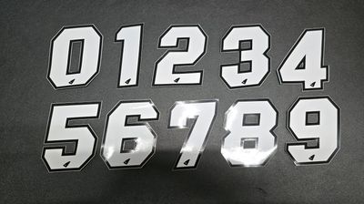 NUMERO ADESIVO da GARA UFO BIANCO