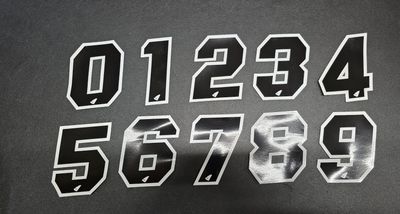 NUMERO ADESIVO da GARA UFO NERO