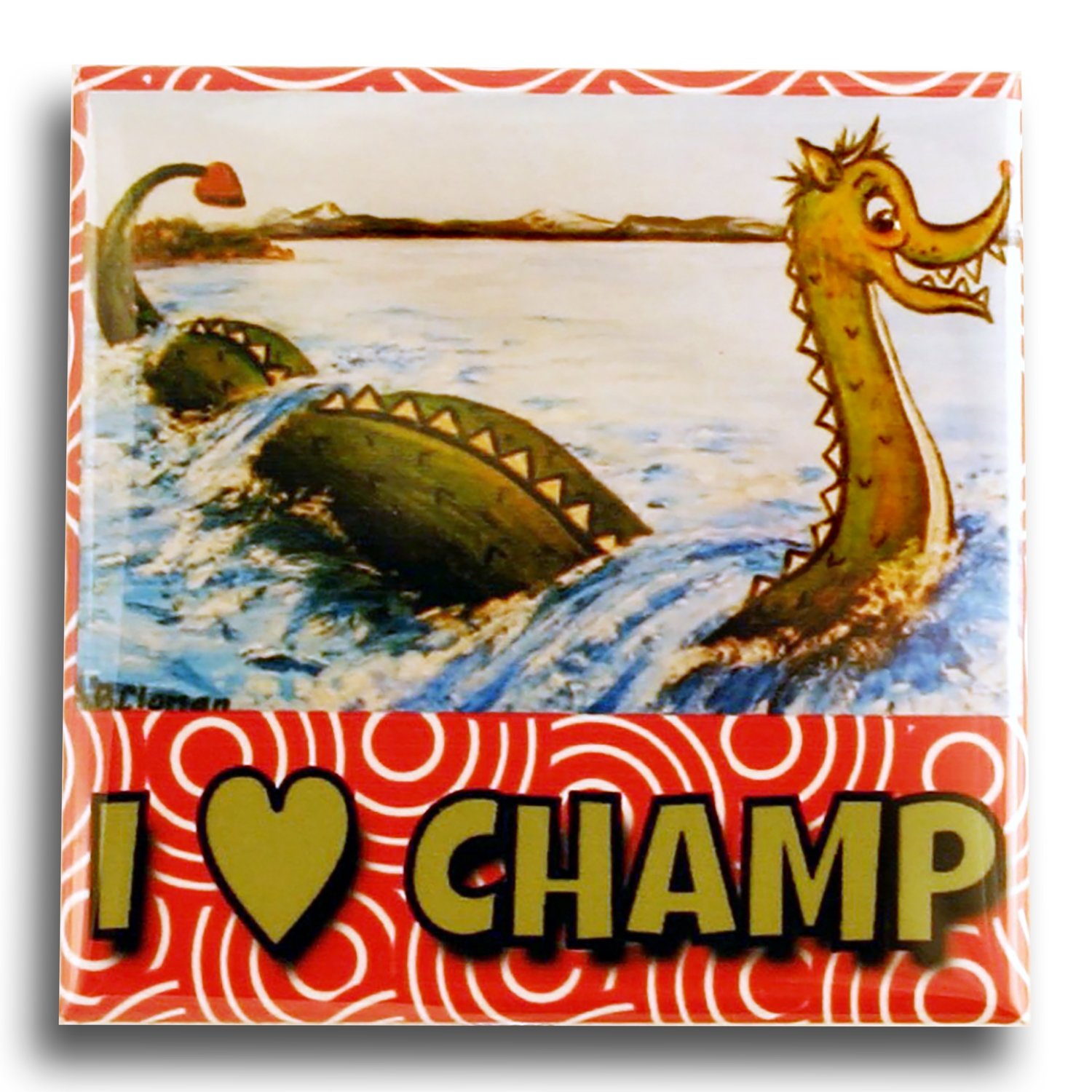 Clonan Champ – I Heart Champ 2” Square Magnet