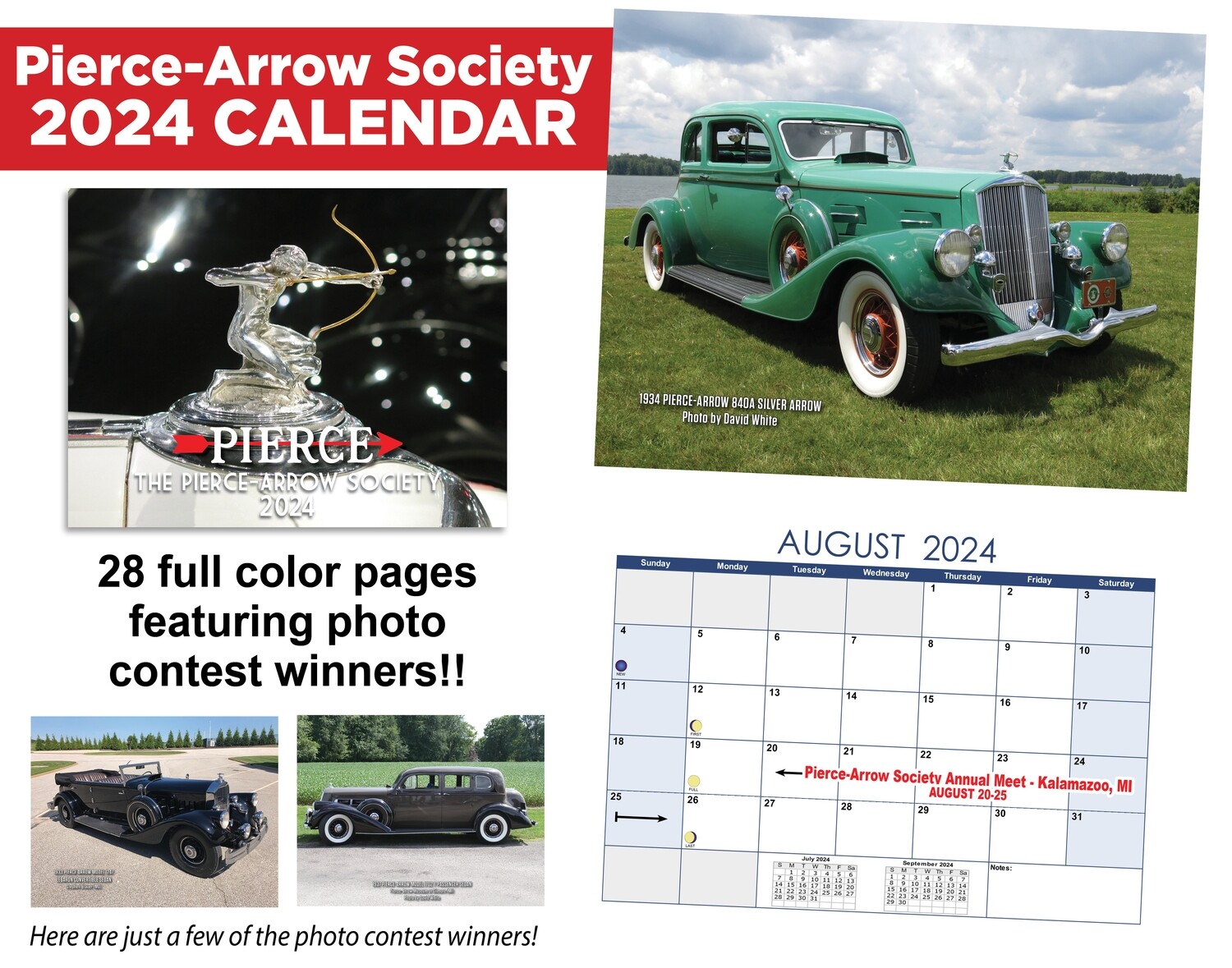 2024 PierceArrow Wall Calendar PierceArrow Museum Store Pierce