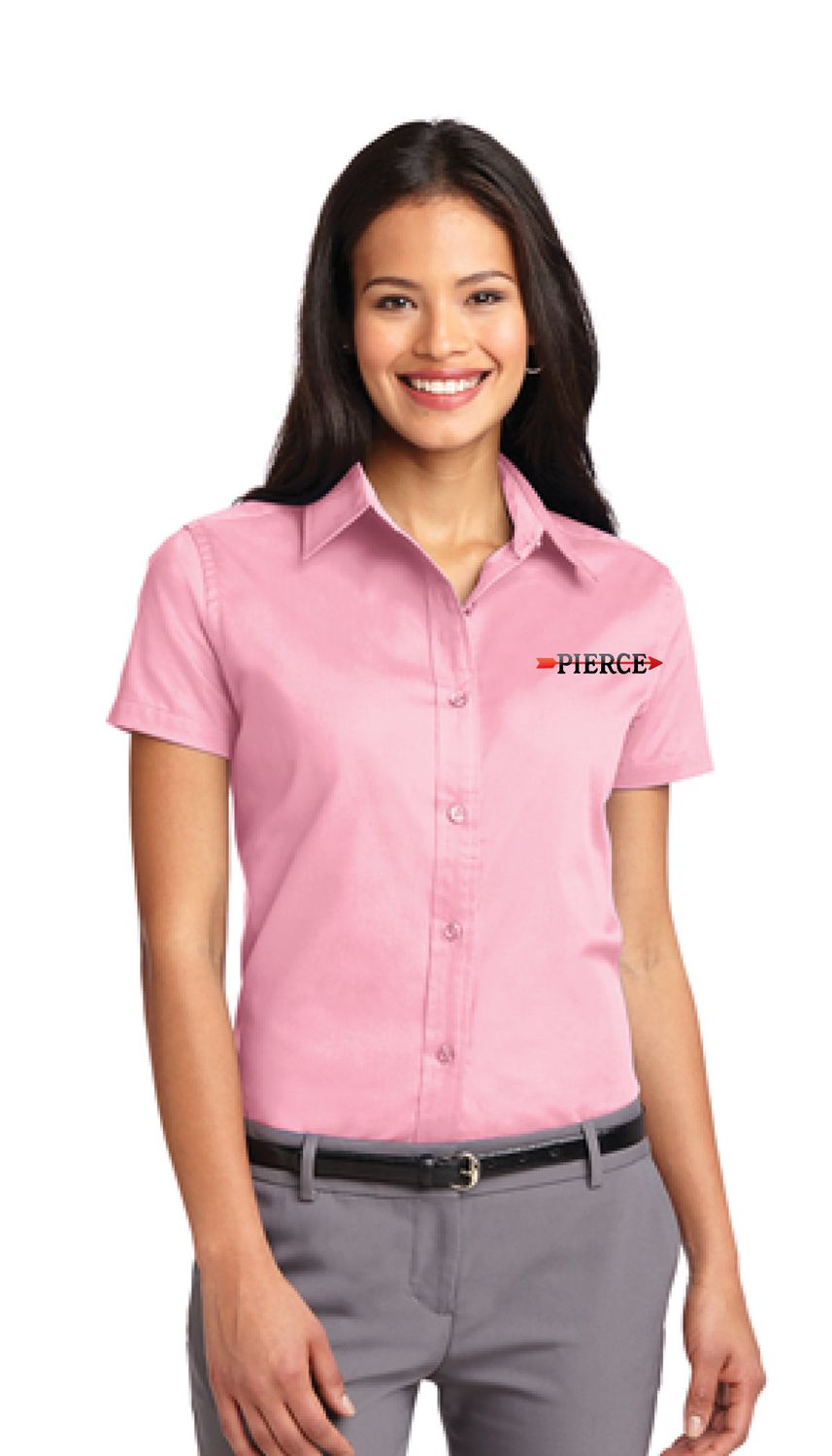 "Pierce-Arrow" Logo Woman's Short Sleeve Dress Shirt